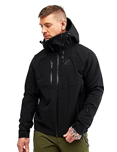RevolutionRace Cyclone Rescue Jacket, Herrenjacke, Belüftete und Wasserdichte Jacke für Wanderungen und andere Outdoor-Aktivitäten, Black, M