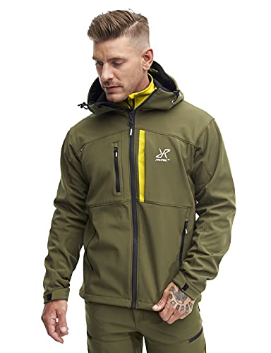 RevolutionRace Hiball Jacket für Herren, Atmungsaktive und Wasserabweisende Jacke für alle Outdoor-Aktivitäten, Dark Olive, M