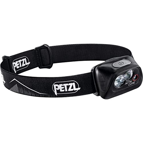 PETZL E99ABA Unisex-Stirnlampe Actik Core, schwarz, Einheitsgröße EU